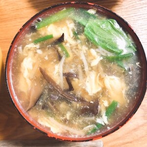 ホタテ缶で具沢山中華スープ